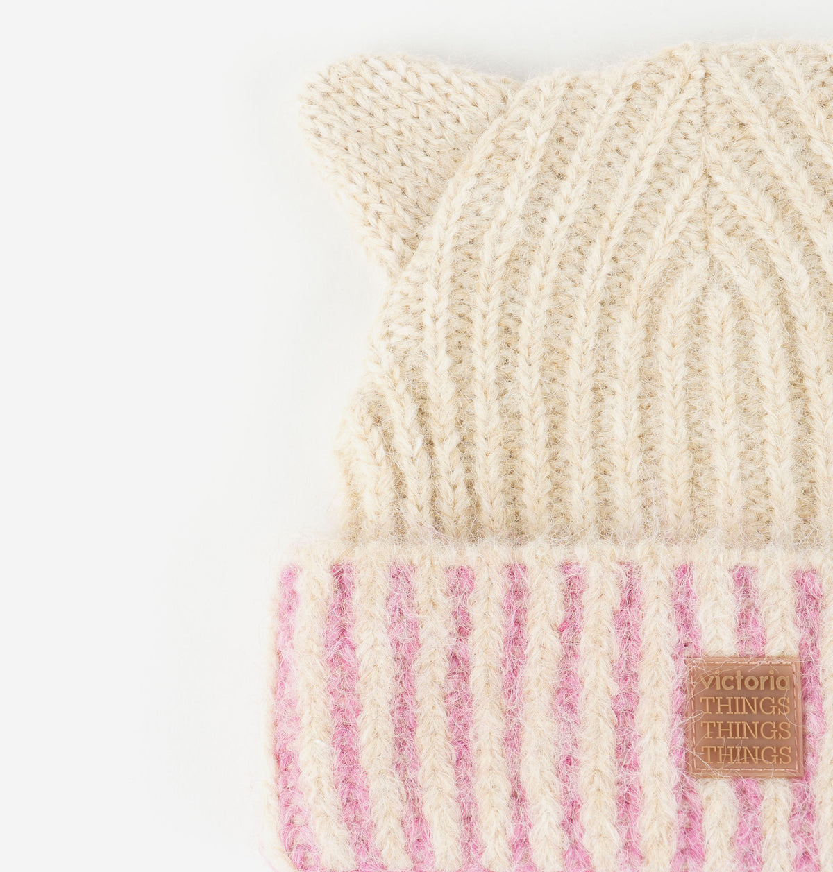 Gorro de Malha c/Orelhas Rosa, Victoria