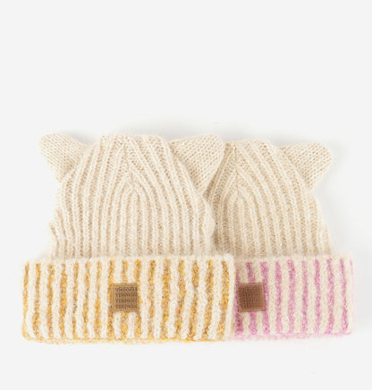 Gorro de Malha c/Orelhas Rosa, Victoria