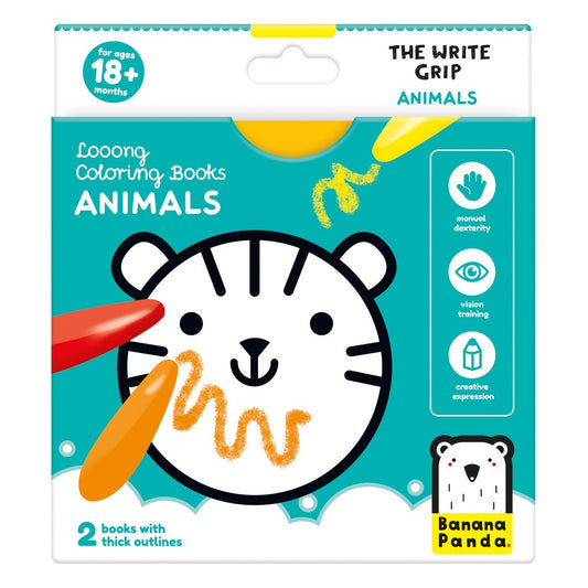 Livro desdobrável colorir - Looong coloring Book Animals, Banana Panda