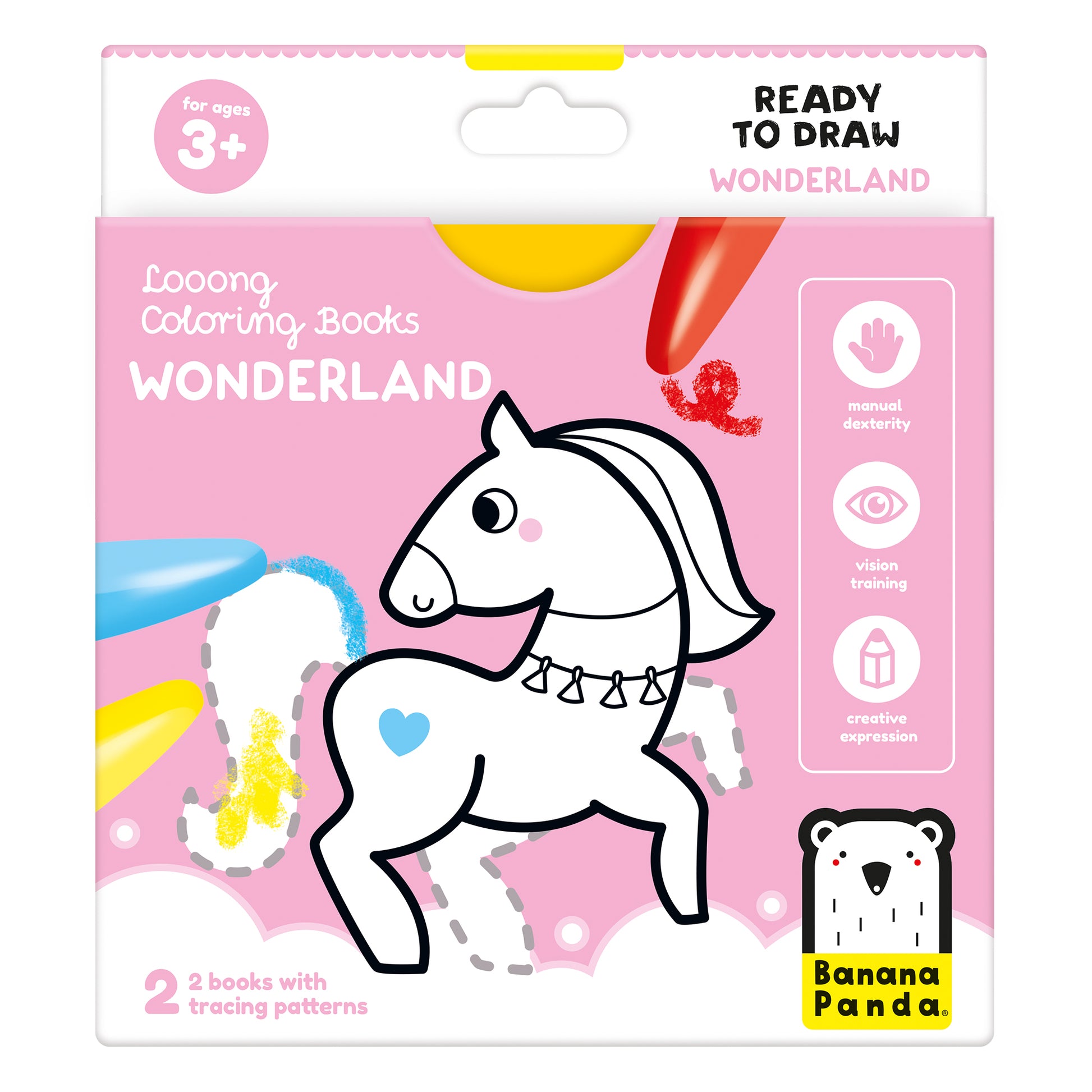 Looon Coloring Book Wonderland - Livro Desdobrável para colorir 3+