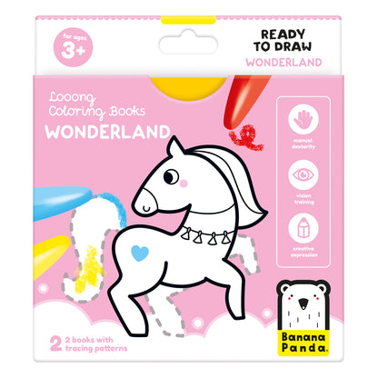 Looon Coloring Book Wonderland - Livro Desdobrável para colorir 3+