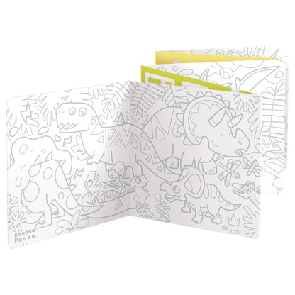 Looon Coloring Books Dinossaurs - Livro Desdobrável para Colorir 4+