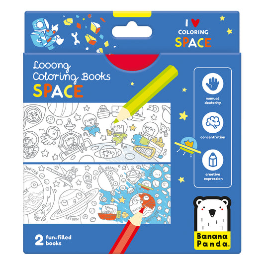 Looon Coloring Book Space - Livro Desdobrável para Colorir 4+