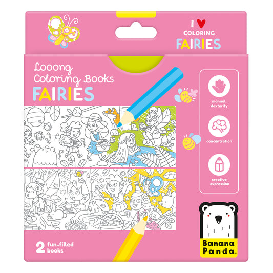 Looong Coloring Books Fairies - Livro Desdobrável para Colorir 4+