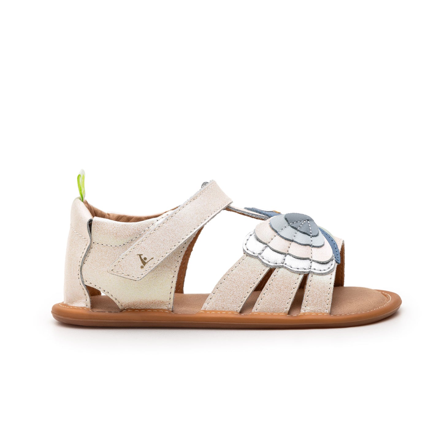 Tip Toey Joey - Sandálias Macaw (Andar e Equilibrar), White Dream/Mint/Denim