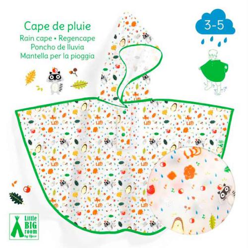 Capa de Chuva Animais da Floresta S (3-5 anos)