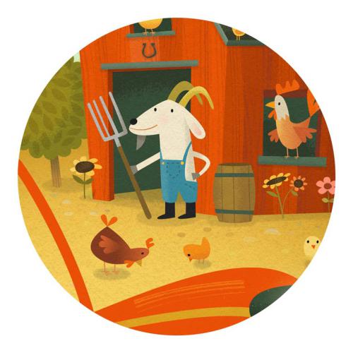 Trator - Puzzle Silhueta 16 peças 3+, Djeco