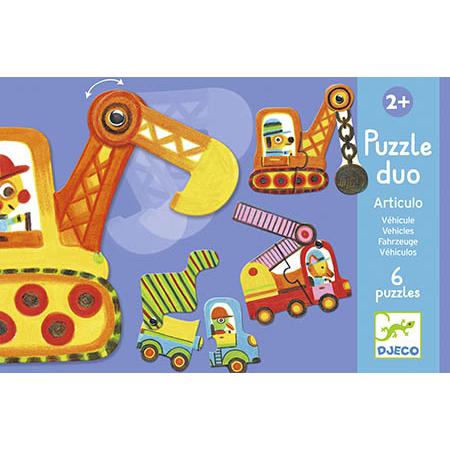 Puzzle Duo Veículos, Djeco