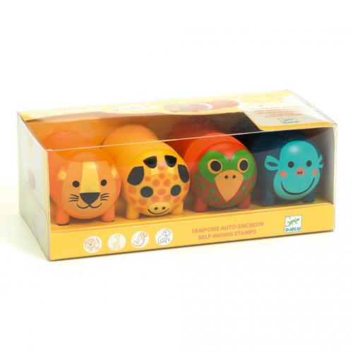 4 Carimbos Infantis, Animais Safari
