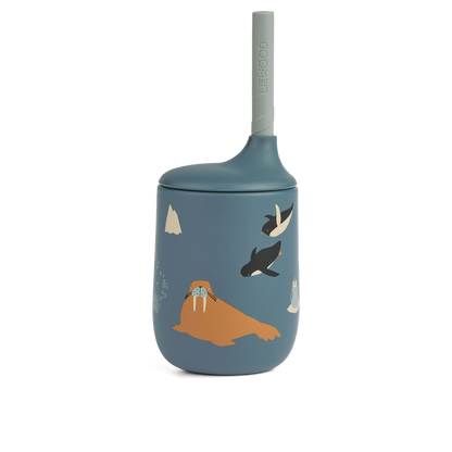 Copo com palhinha Ellis Artic Sea, Liewood