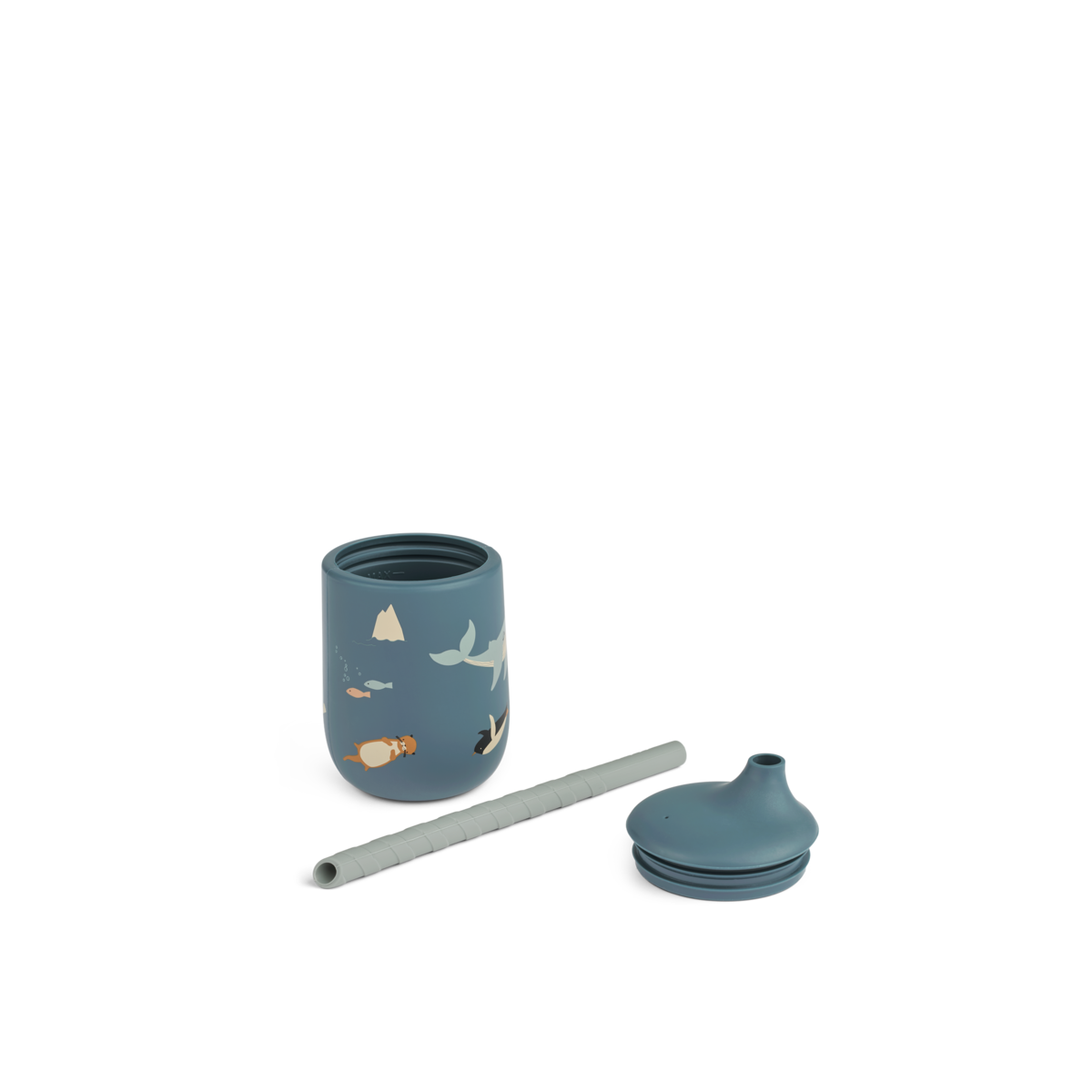 Copo com palhinha Ellis Artic Sea, Liewood