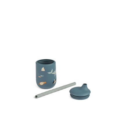 Copo com palhinha Ellis Artic Sea, Liewood