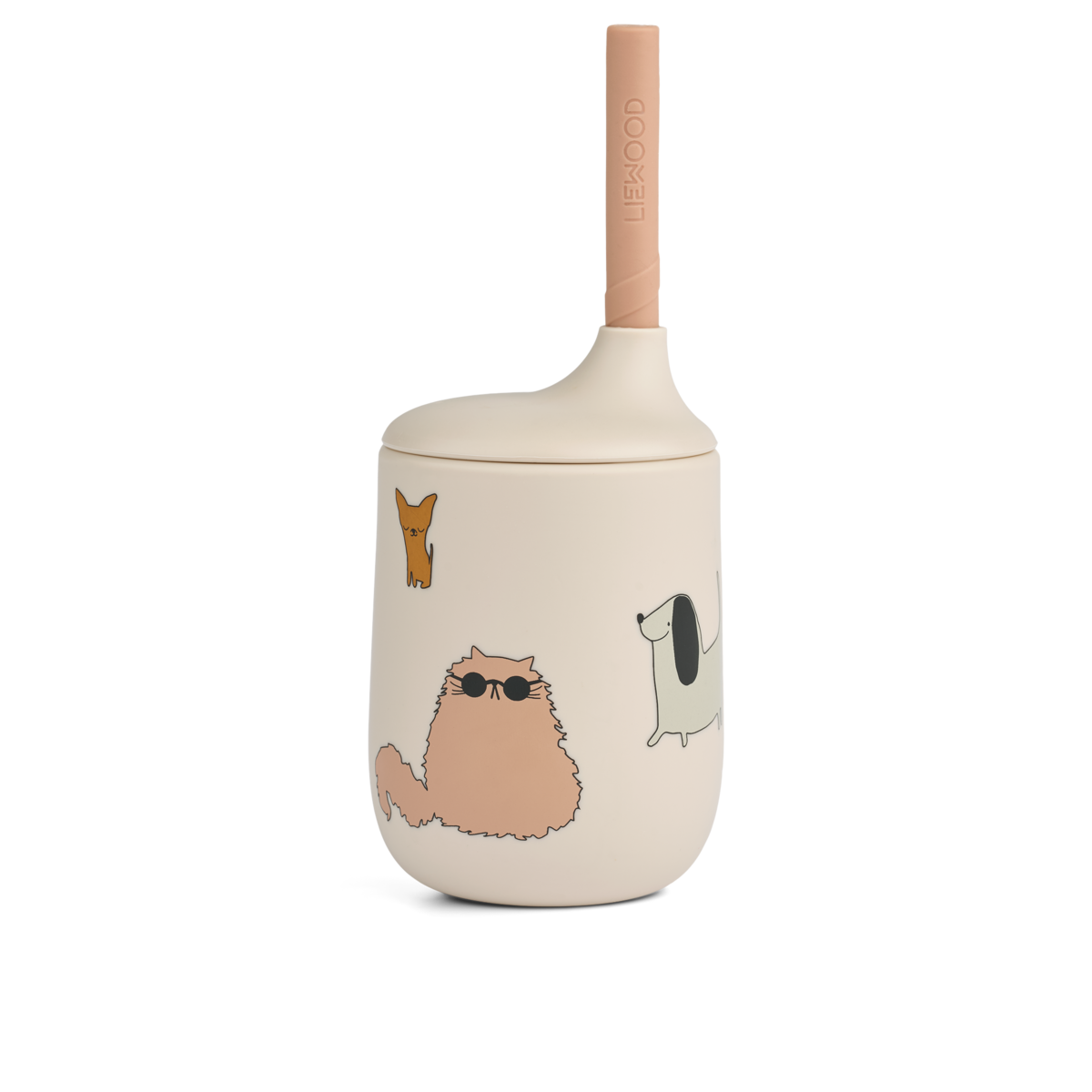 Copo com palhinha Ellis Cats and Dogs, Liewood