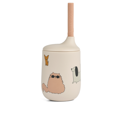 Copo com palhinha Ellis Cats and Dogs, Liewood