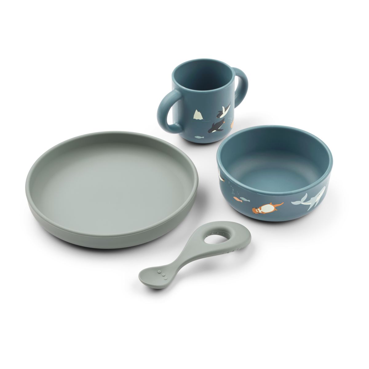 Conjunto de Refeição para Bebé em Silicone Artic Sea, Liewood