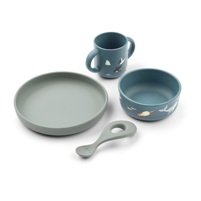 Conjunto de Refeição para Bebé em Silicone Artic Sea, Liewood