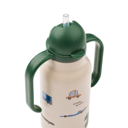 Garrafa Térmica de Asa Dupla Kimmie Cars 250 ml, Liewood