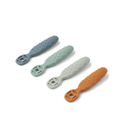 Pré-Colher Caelia Baby Whale Blue (Pack x4), Liewood