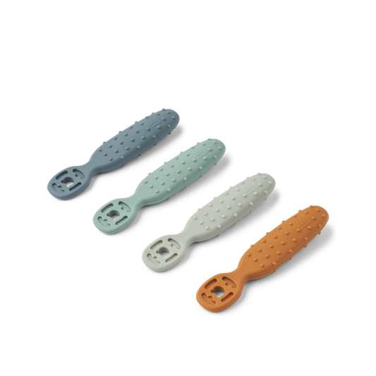 Pré-Colher Caelia Baby Whale Blue (Pack x4), Liewood