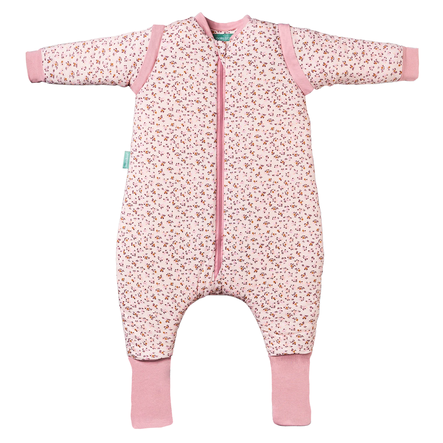 Molis & Co - Saco de Dormir com mangas e meias antiderrapantes, Misty Rose TOG 2.