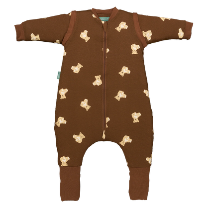 Saco de dormir com mangas e meias antiderrapantes Teddy Mocca TOG 1, Molis & Co