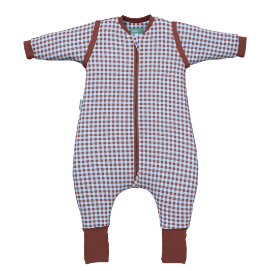 Saco de Dormir com mangas e meias antiderrapantes Vichy Brown & Blue TOG 2.5, Molis & Co