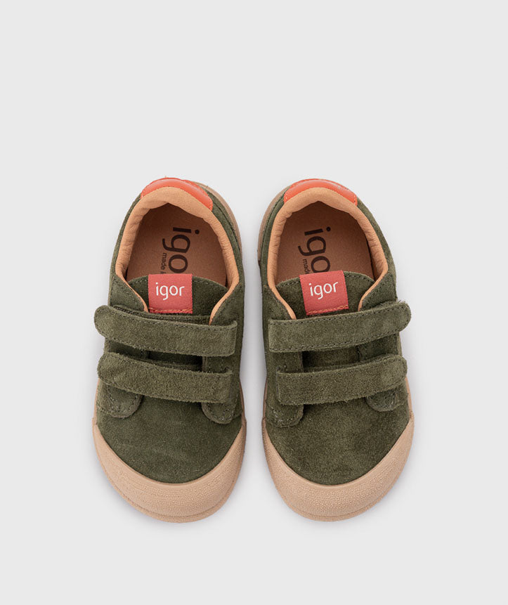 Ténis Igor Suede, Kaki (Barefoot Medium)