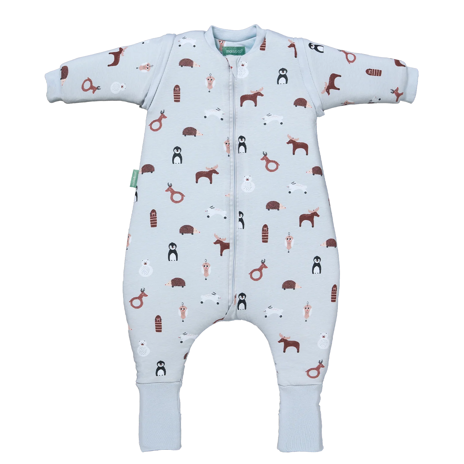 Saco de Dormir com mangas e meias antiderrapantes Winter Animals TOG 2.5, Molis & Co