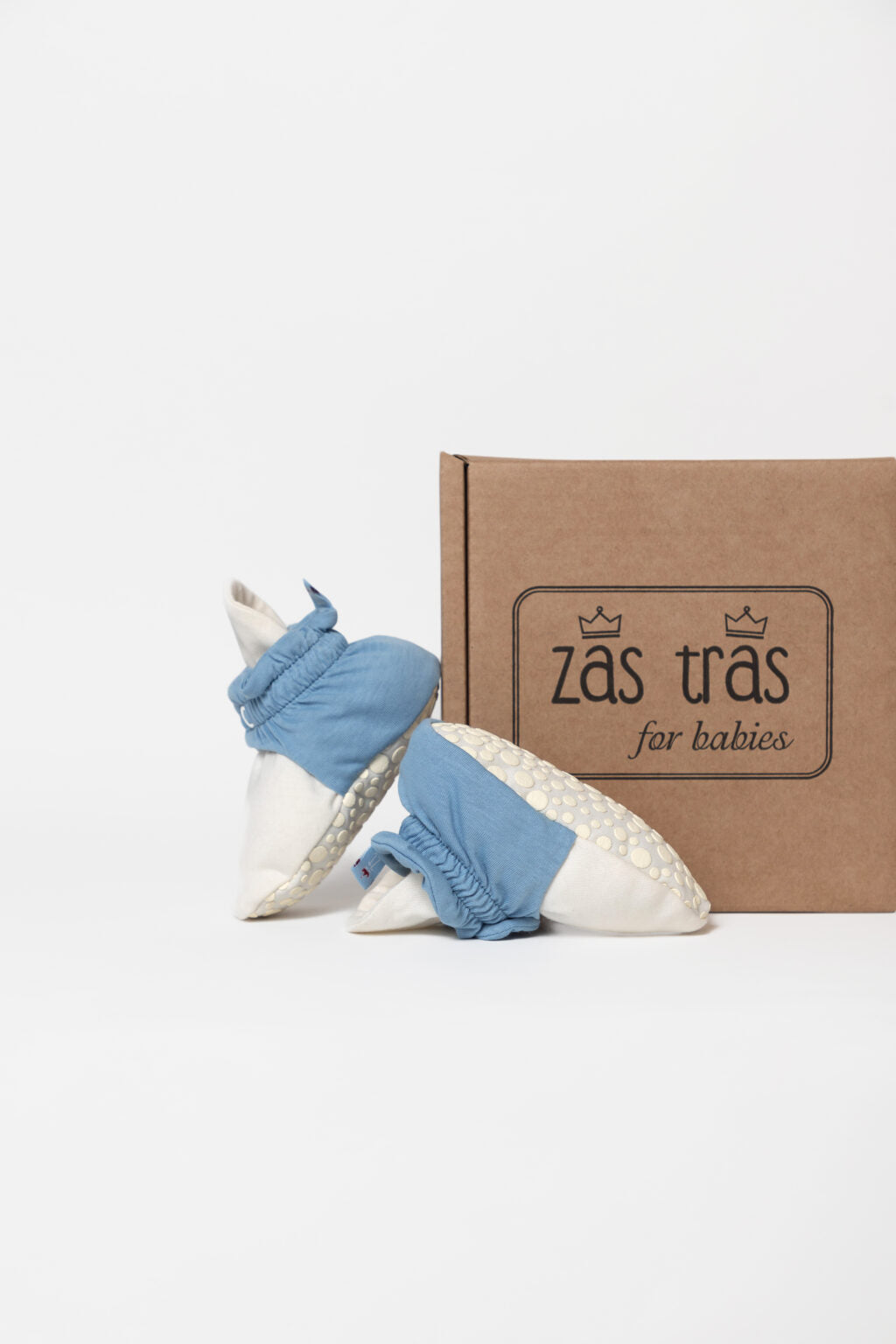 Zás Trás Baby Booties Fresh Collection, Blue Popcorn