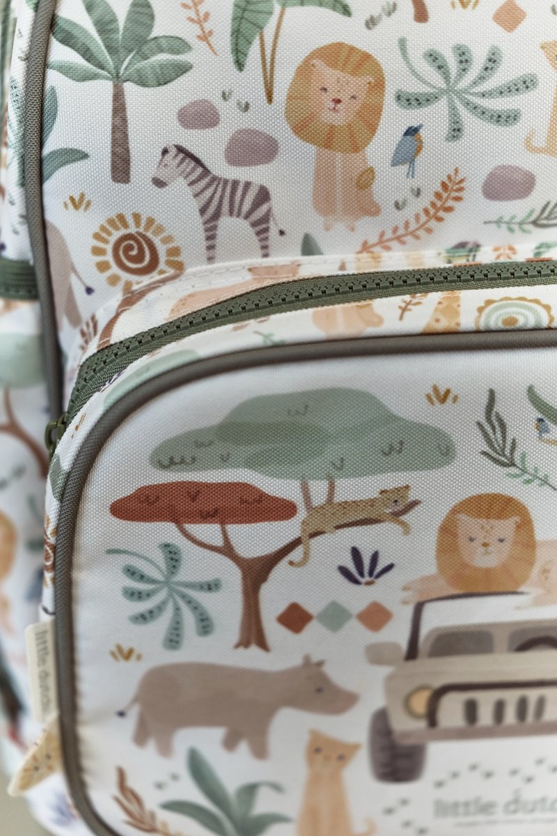 Mochila Branco 35 cm, Safari Friends