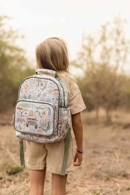 Mochila Branco 35 cm, Safari Friends