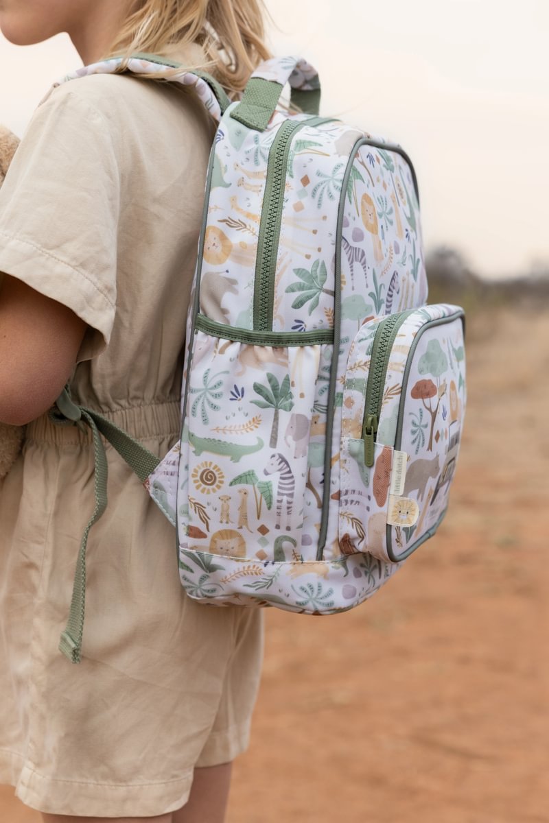 Mochila Branco 35 cm, Safari Friends