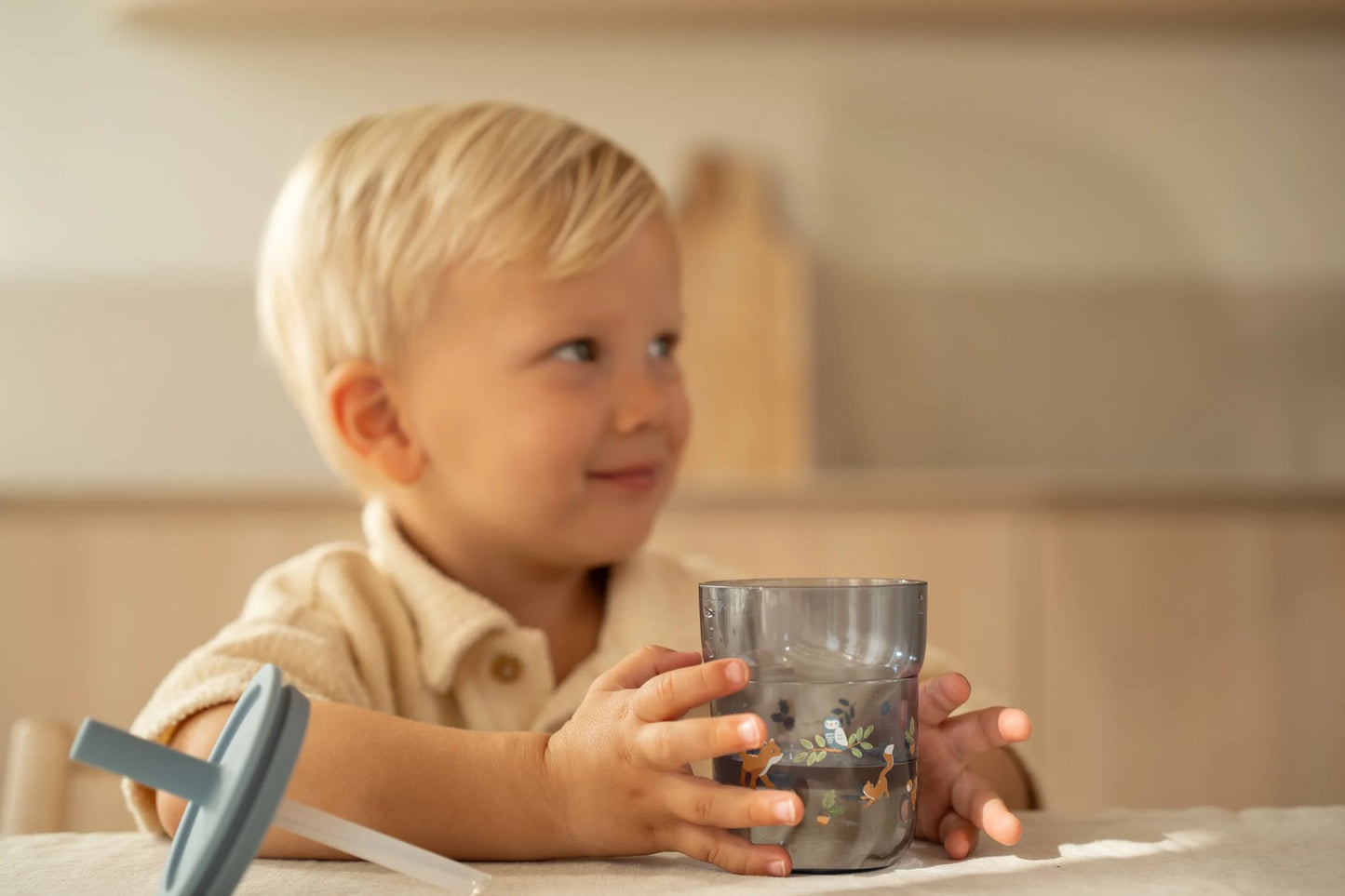Little Dutch - Copo de Criança Mio com palhinha 250ml, Forest Friends