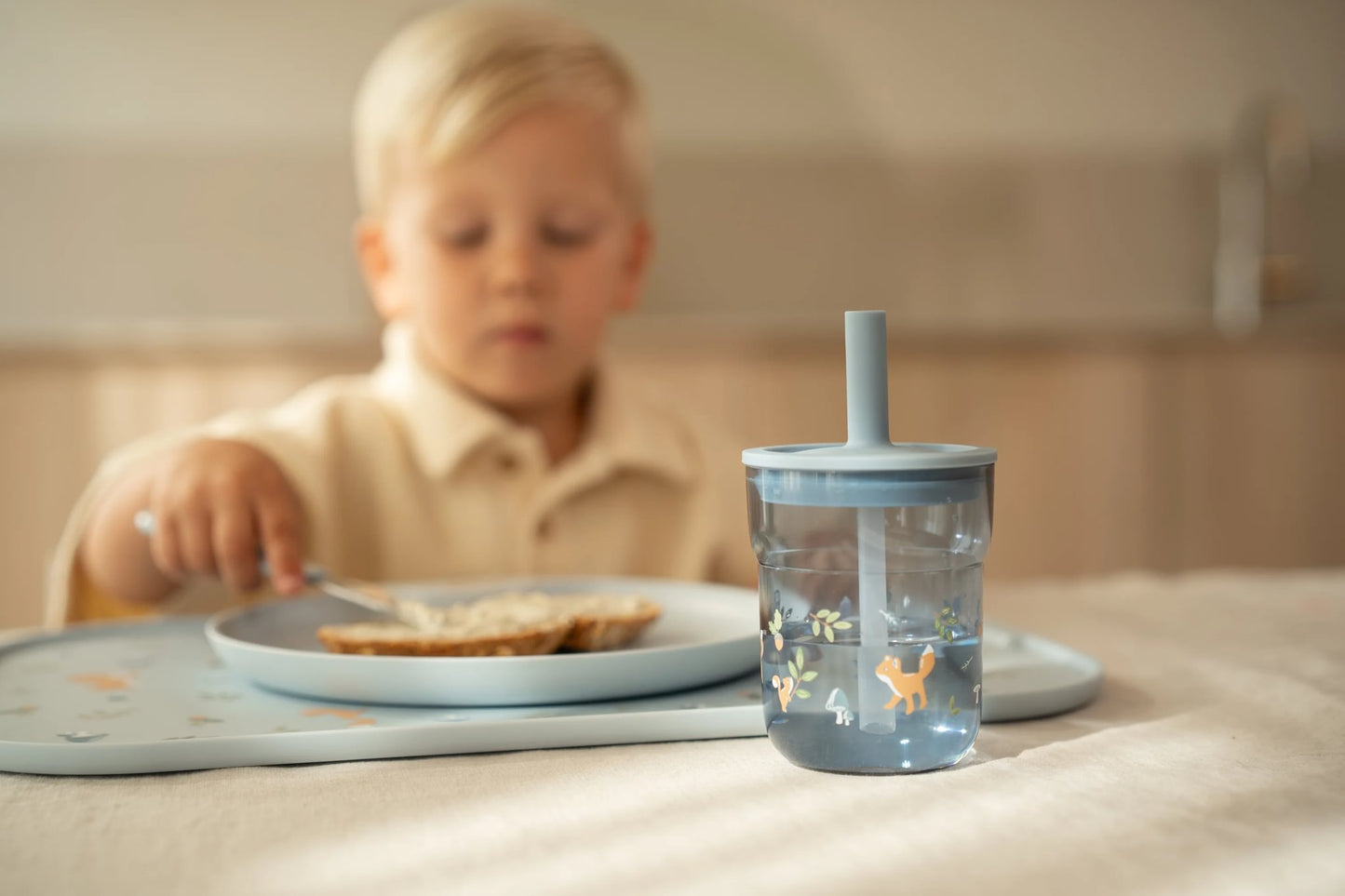 Little Dutch - Copo de Criança Mio com palhinha 250ml, Forest Friends