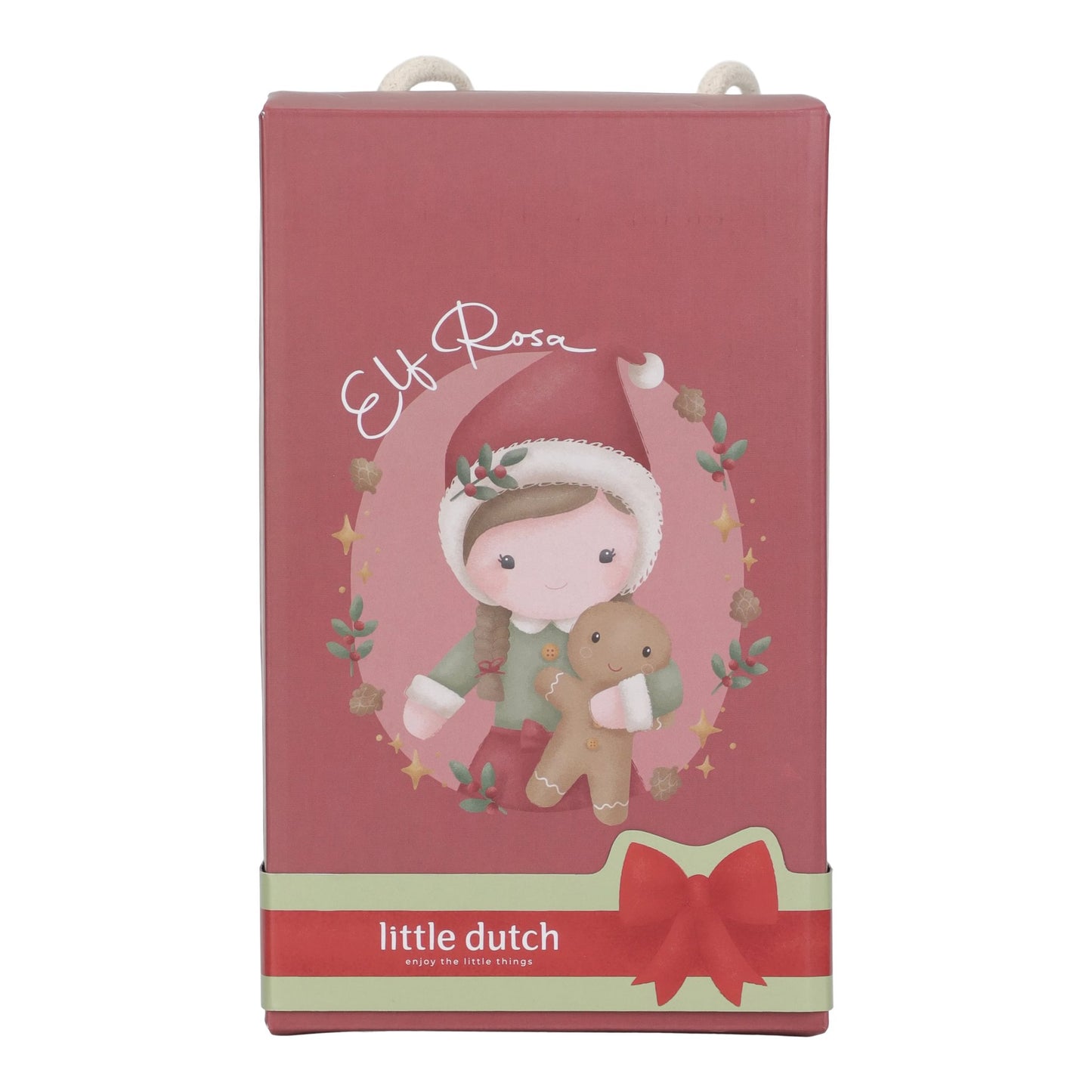 Boneca de Pano Macia Rosa Christmas Edition, Little Dutch