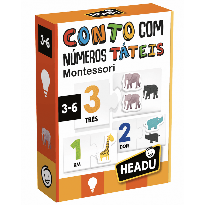 Conto com números táteis Montessori