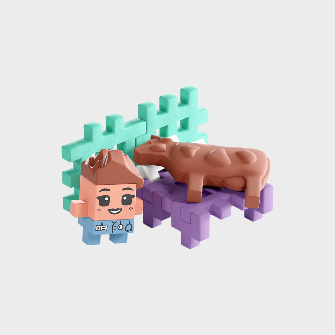 Marioinex Mini Waffle, Farmer Lady's Vet Cottage