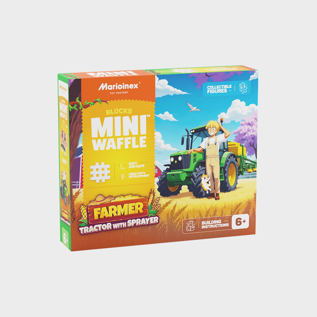 Marioinex Mini Waffle, Farmer Tractor with Sprayer
