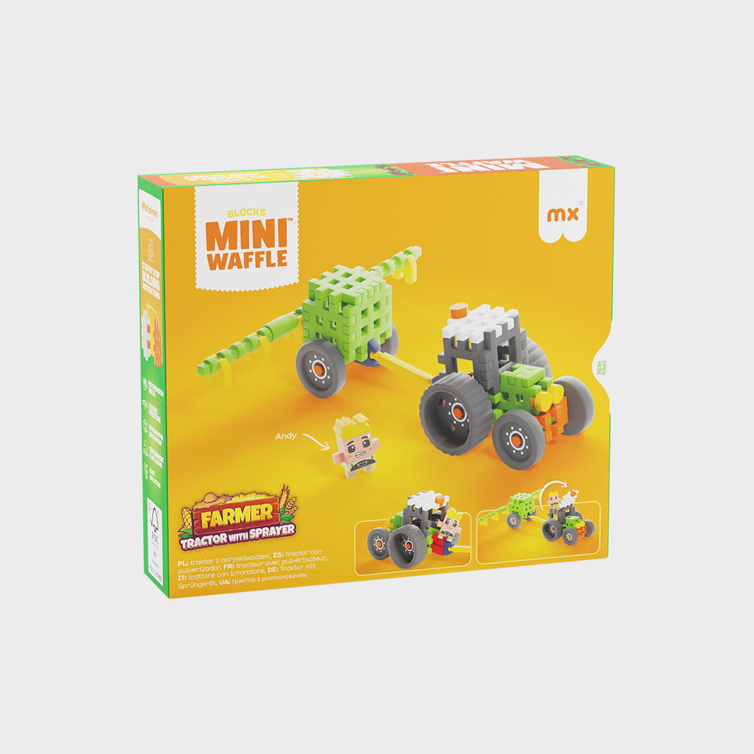 Marioinex Mini Waffle, Farmer Tractor with Sprayer