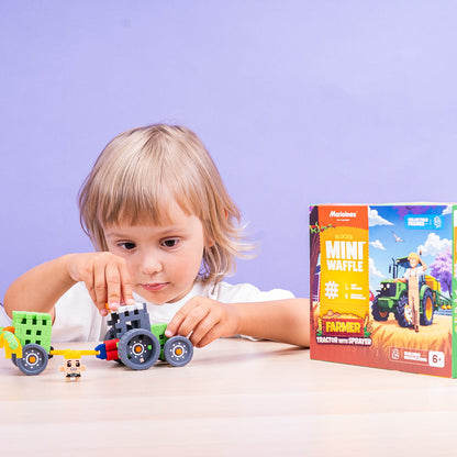 Marioinex Mini Waffle, Farmer Tractor with Sprayer