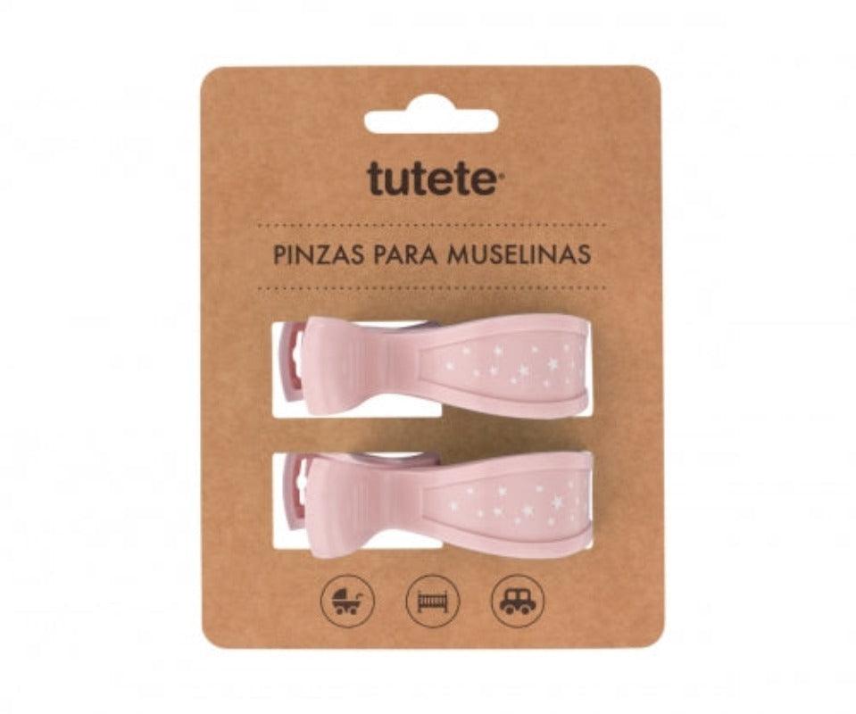 Pinças para musselina rosa