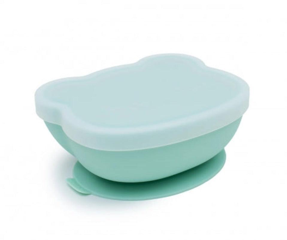 Tigela de silicone com ventosa menta