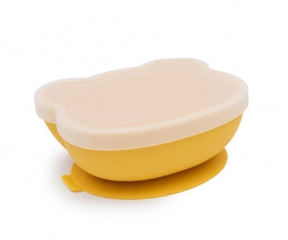 Tigela de silicone com ventosa amarelo