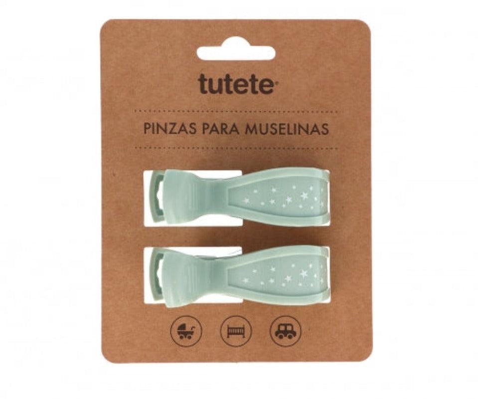 Pinças para musselina verde