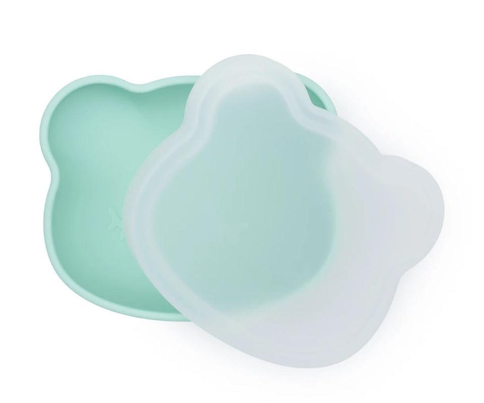 Tigela de silicone com ventosa menta