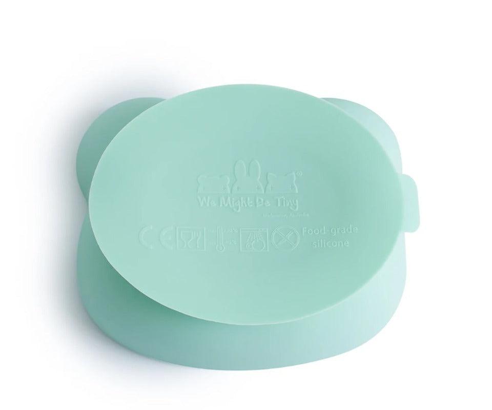 Tigela de silicone com ventosa menta