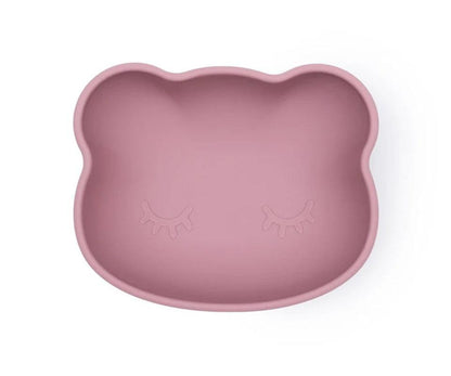 Tigela de silicone com ventosa rosa