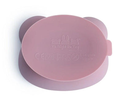 Tigela de silicone com ventosa rosa