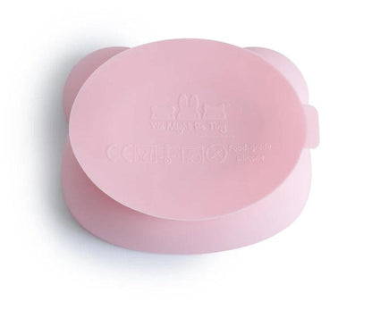 Tigela de silicone com ventosa rosa